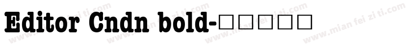 Editor Cndn bold字体转换